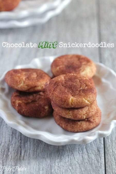 Snickerdoodles de menta de chocolate 