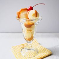 Sorbete de pastel al revés de piña