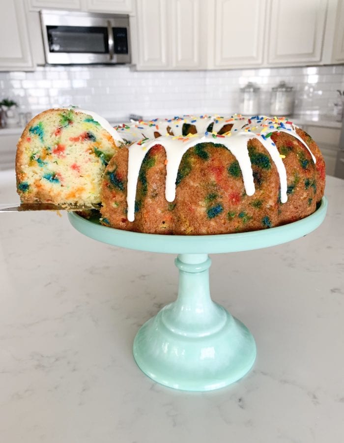pastel de funfetti