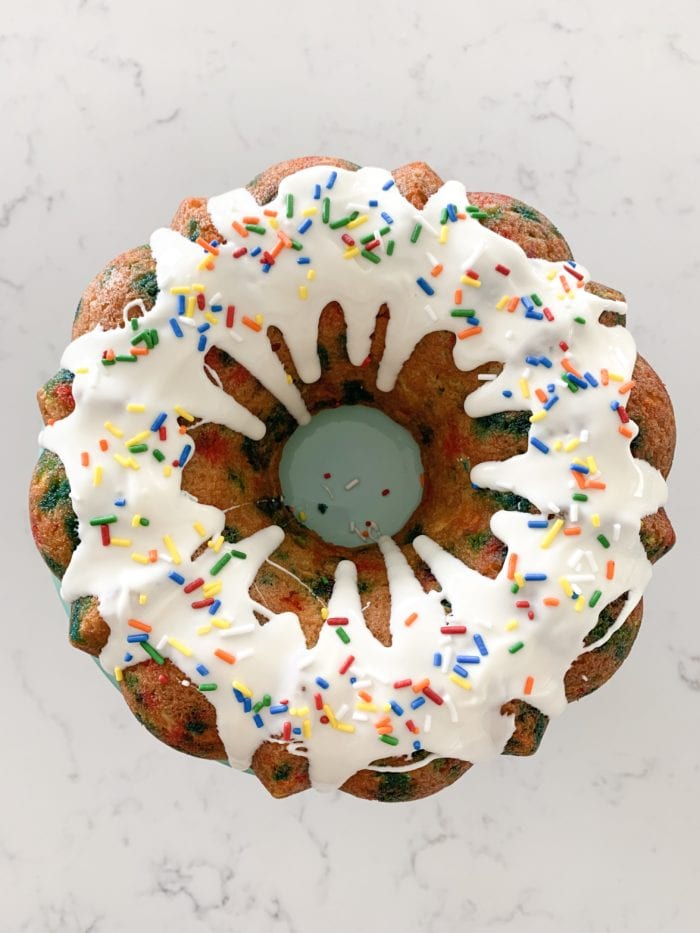 pastel de funfetti