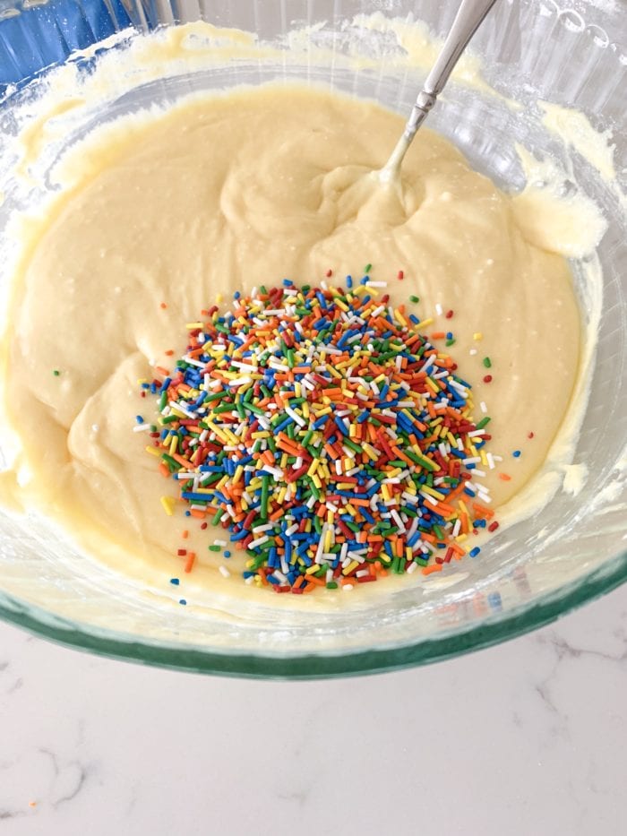 pastel de funfetti