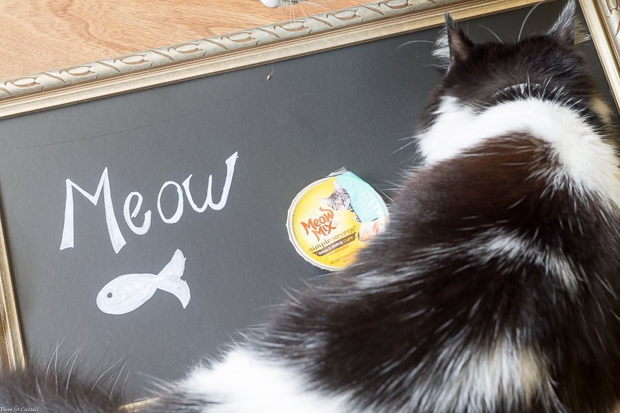 ¡Puede ampliar fácilmente una imagen antigua a este tutorial de DIY Chalkboard Serving Tray con algunos elementos simples y aproximadamente 30 minutos de su tiempo!