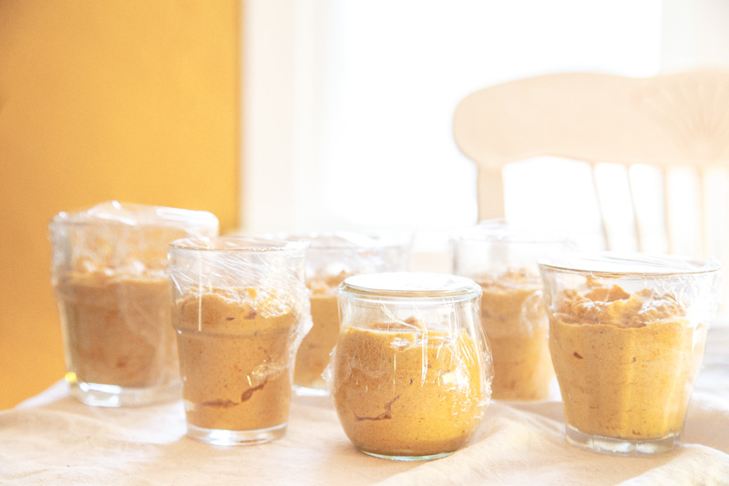 Copas de mousse de calabaza
