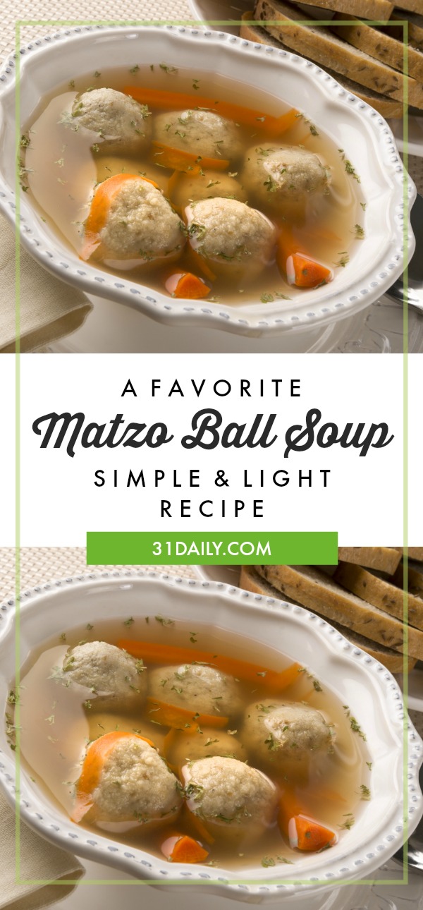 Una receta favorita de la sopa de la bola matzo de passover | 31Daily.com