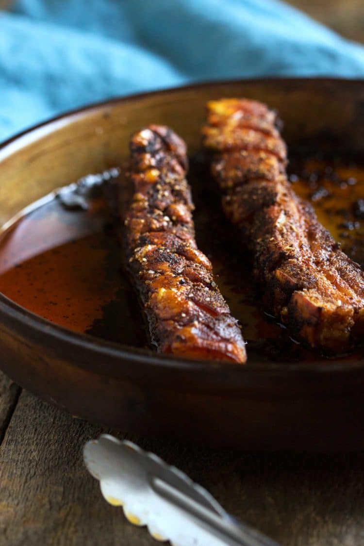 Honey Glazed Crispy Pork Belly. www.keviniscooking. com 