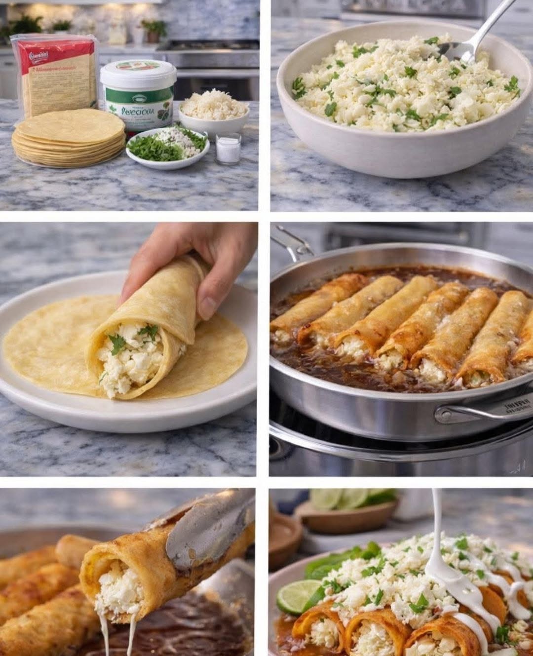 🌯✨ FLAUTAS DE REQUESÓN CRUJIENTES (DELICIOSAS) 🤤
