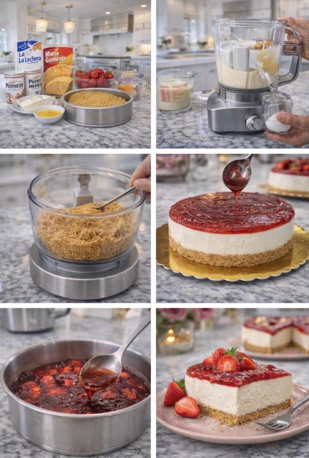 🍓✨ CHEESECAKE DE FRESA CREMOSO (EL #2 DEL MUNDO 👑)
