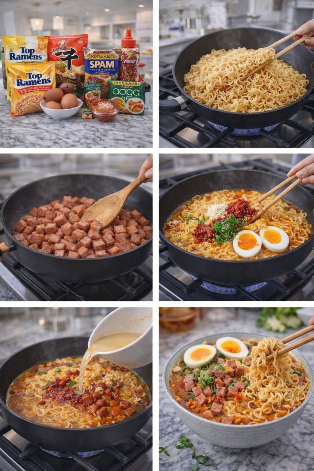 🍜 Ramen Viral Cremoso con Huevo y Toppings