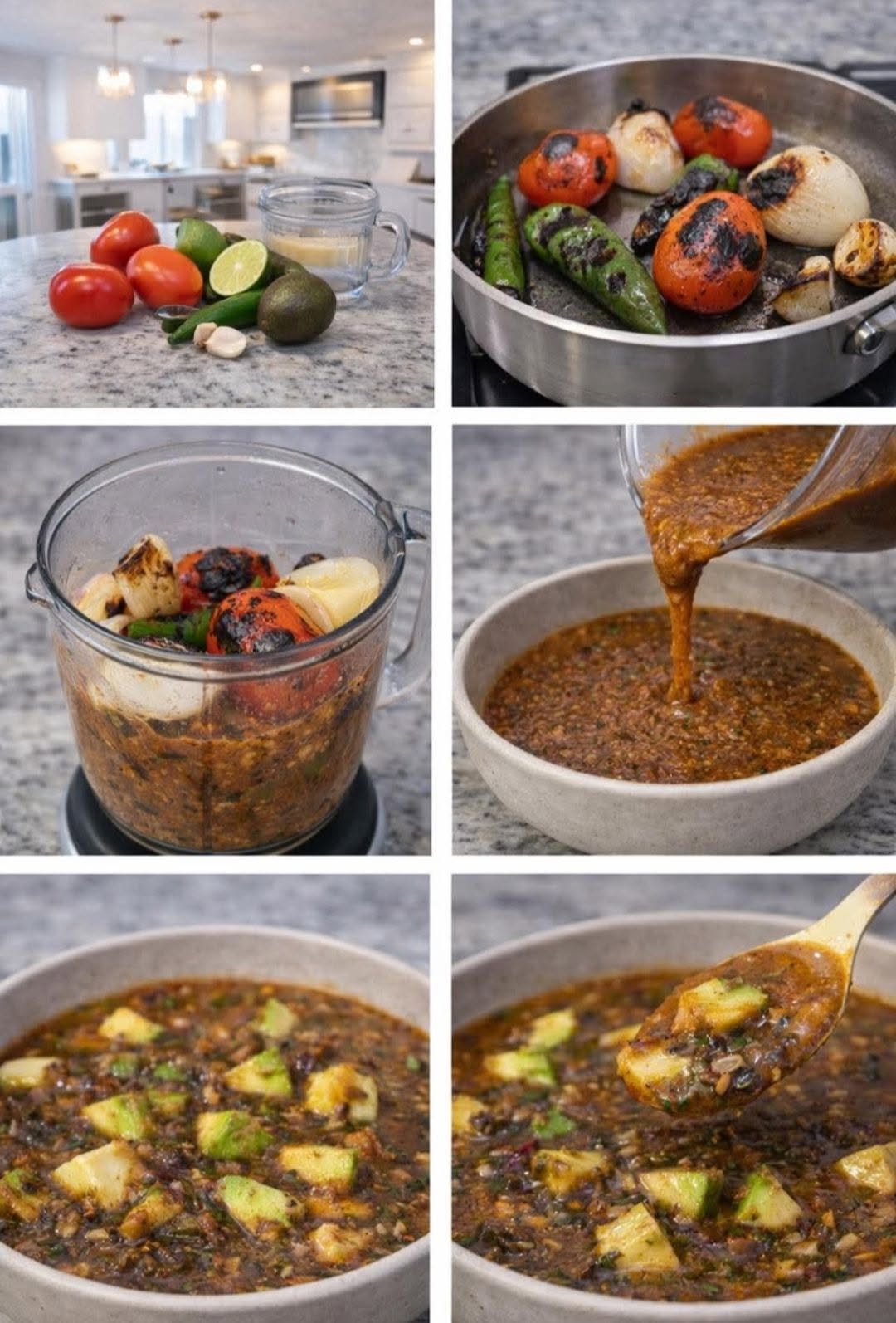 🌶️🥑 SALSA TATEMADA CON AGUACATE (picosita y cremosa)