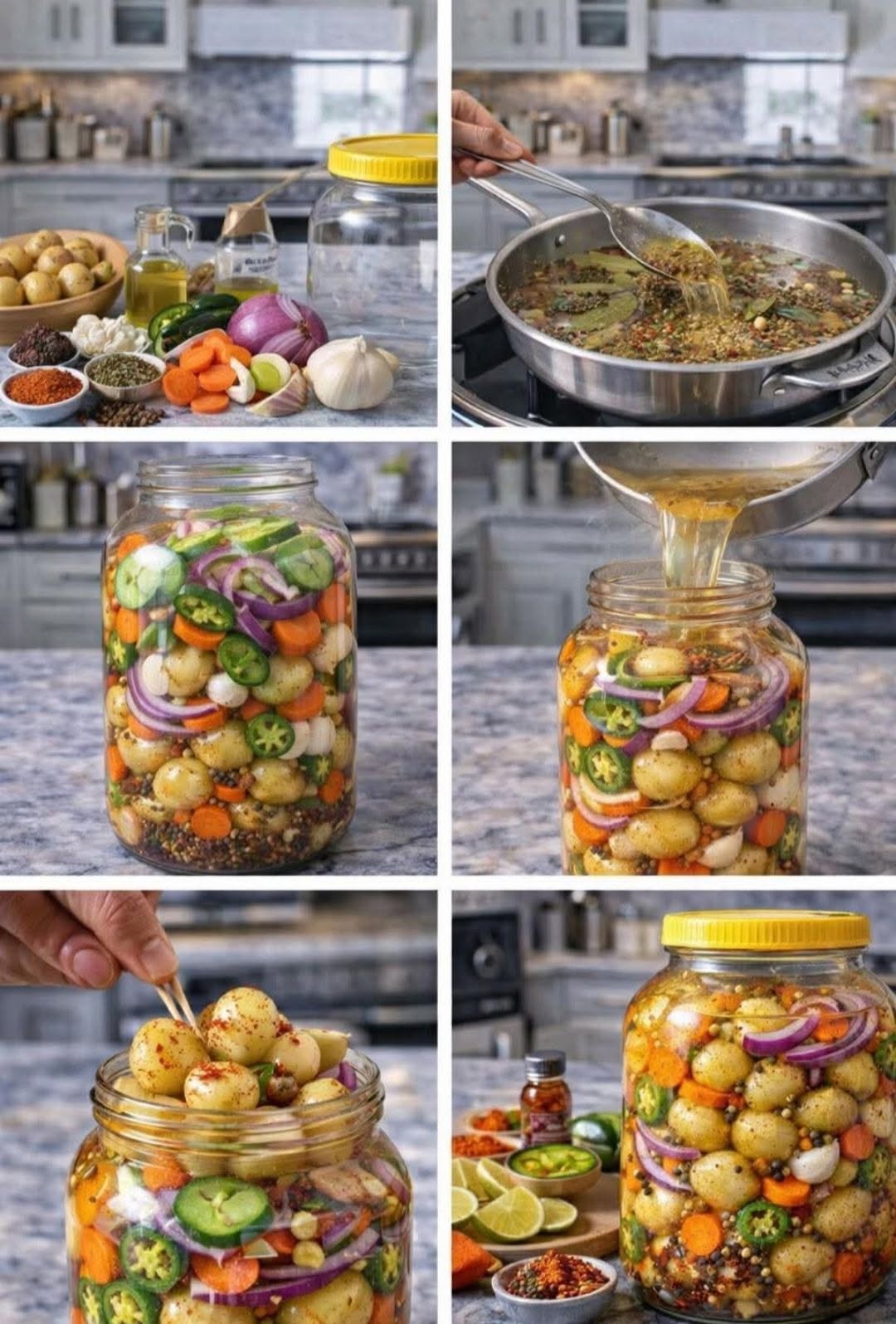 🥔 Papas Curtidas en Vinagre (Estilo Vitrolero)