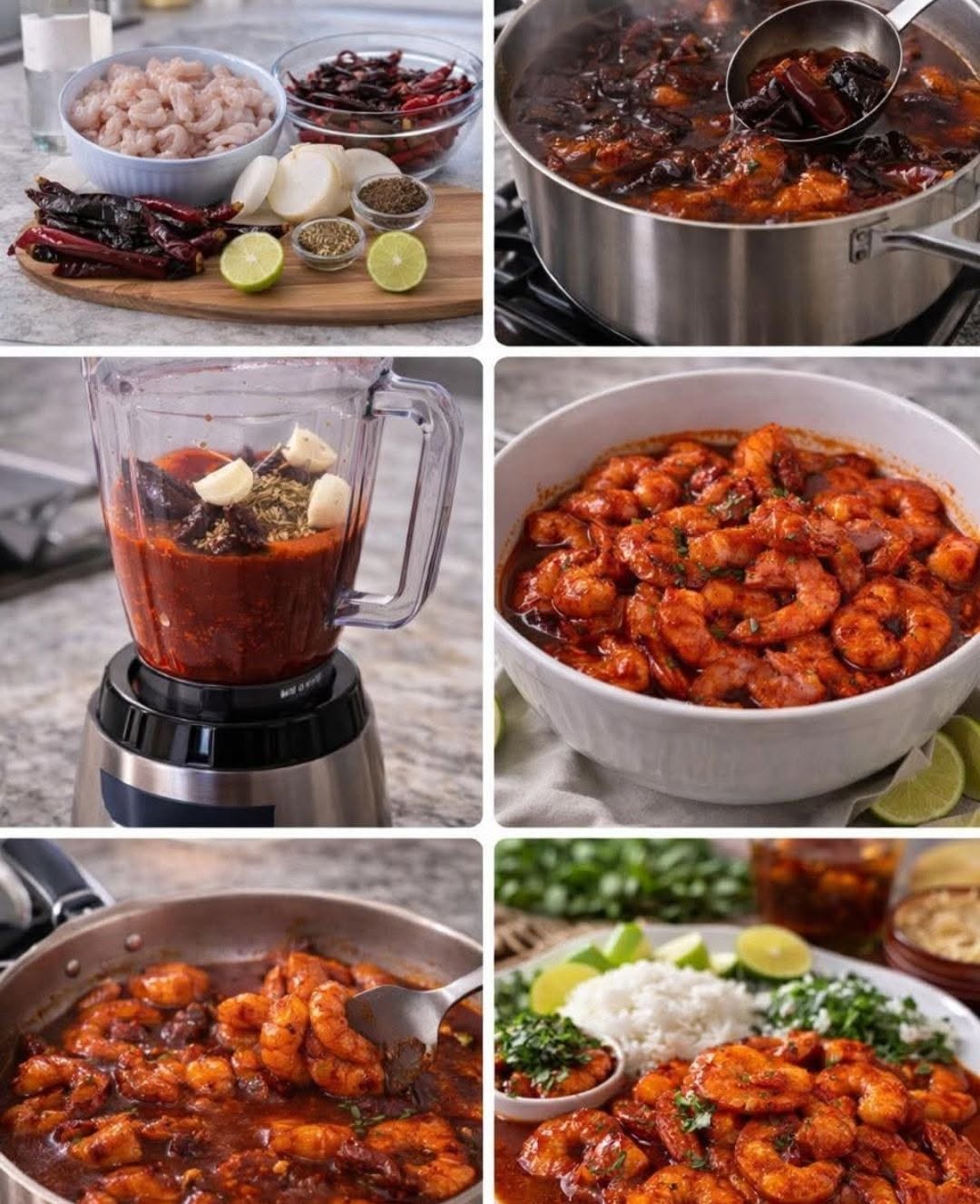 🔥🍤 CAMARONES ADOBADOS (jugosos, picositos y bien rojos)