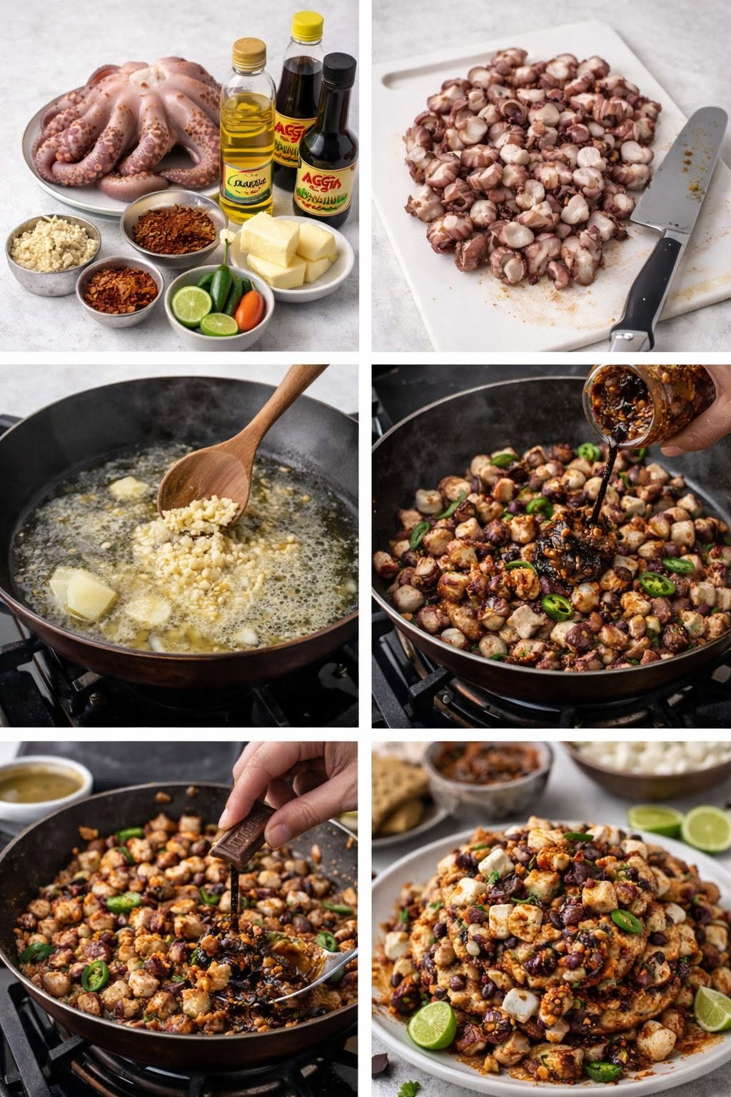 🐙🔥 Pulpo al Ajillo Estilo Sinaloa