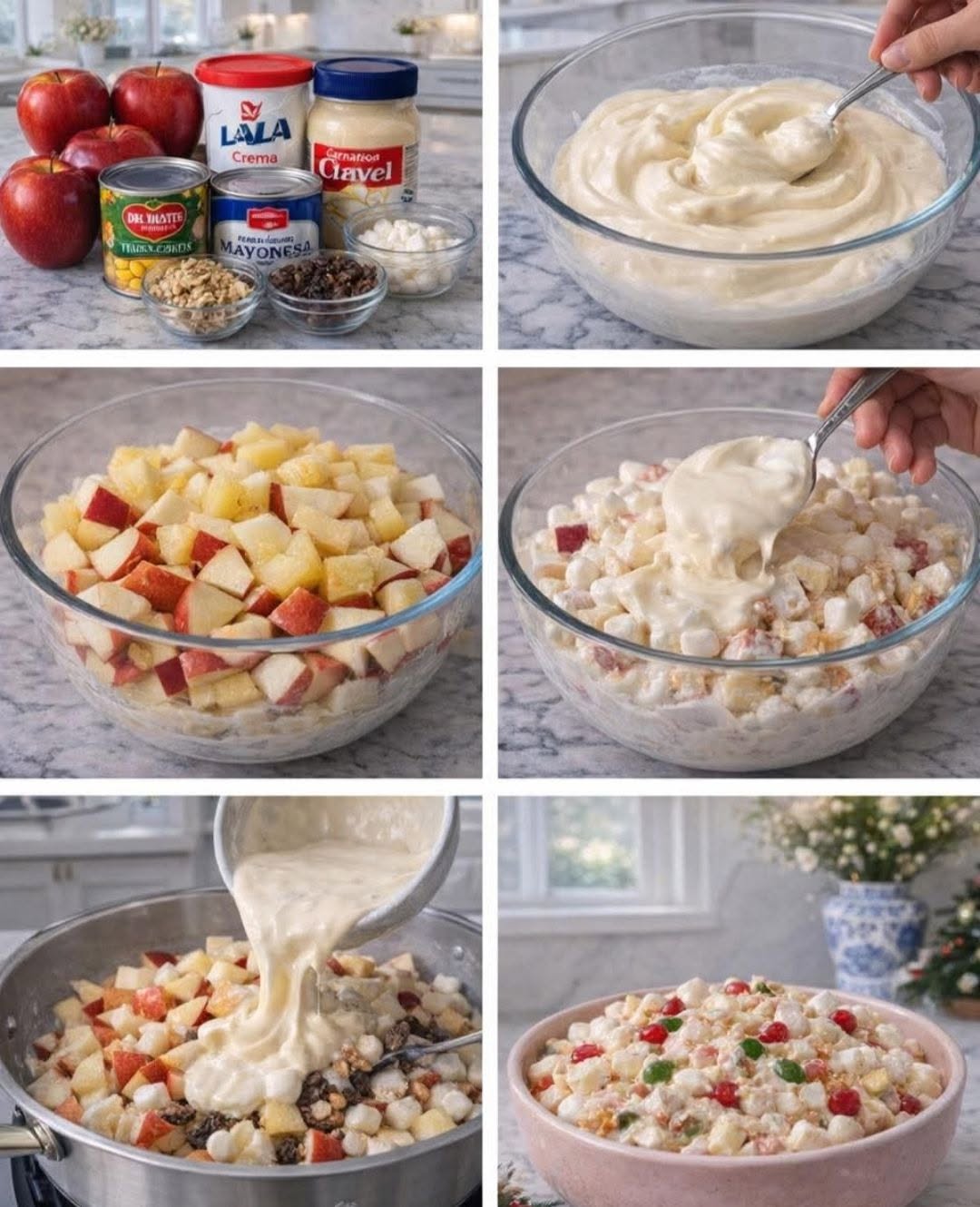 🍎✨ ENSALADA DE MANZANA (CREMOSA, DULCECITA Y ADICTIVA 