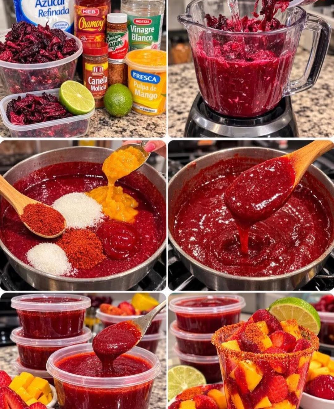 🌺🍯 Chamoy Casero con Flor de Jamaica