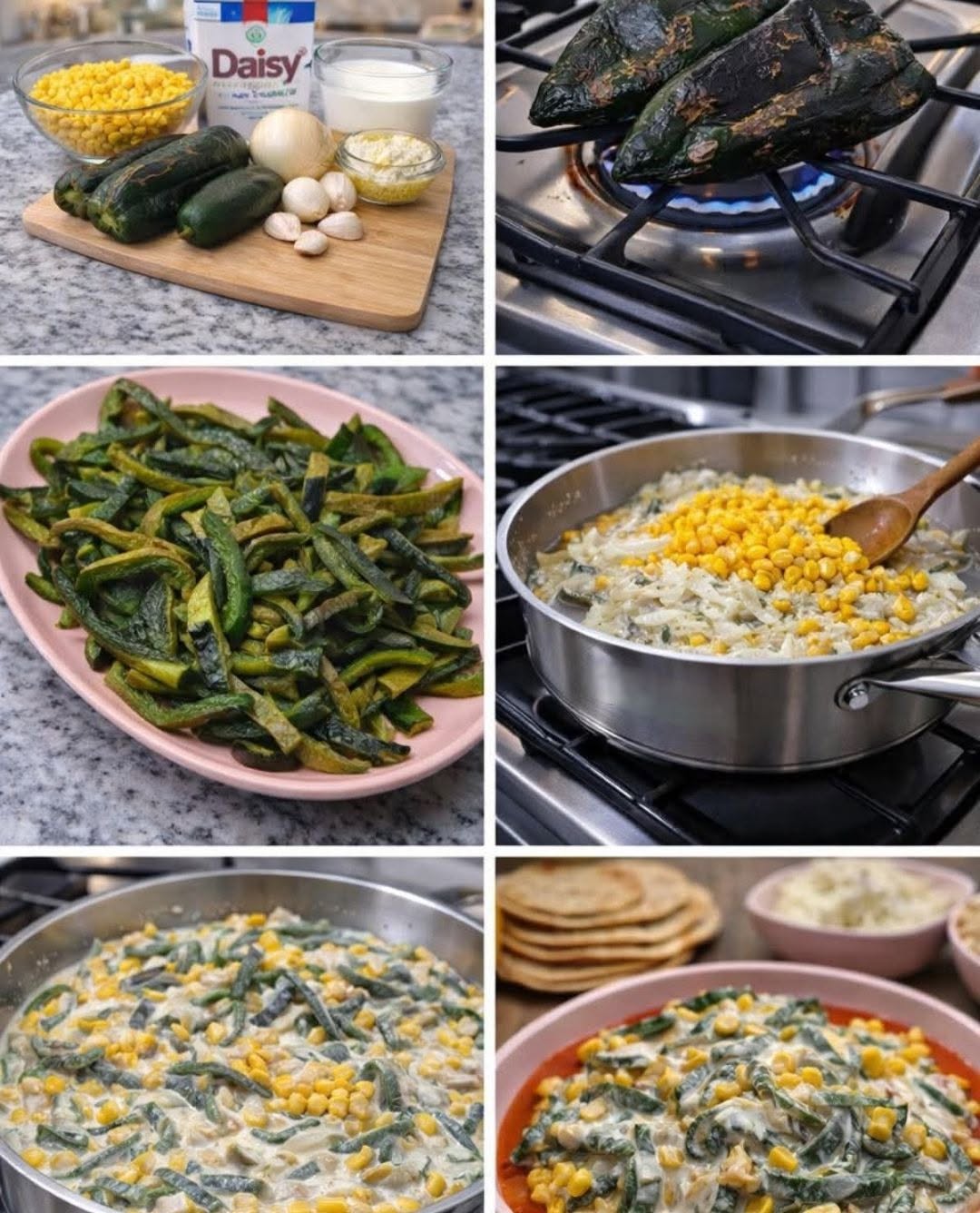 🔥 RAJAS CREMOSAS CON ELOTE (nivel abuelita + restaurante 🌽🌶️) 🤤