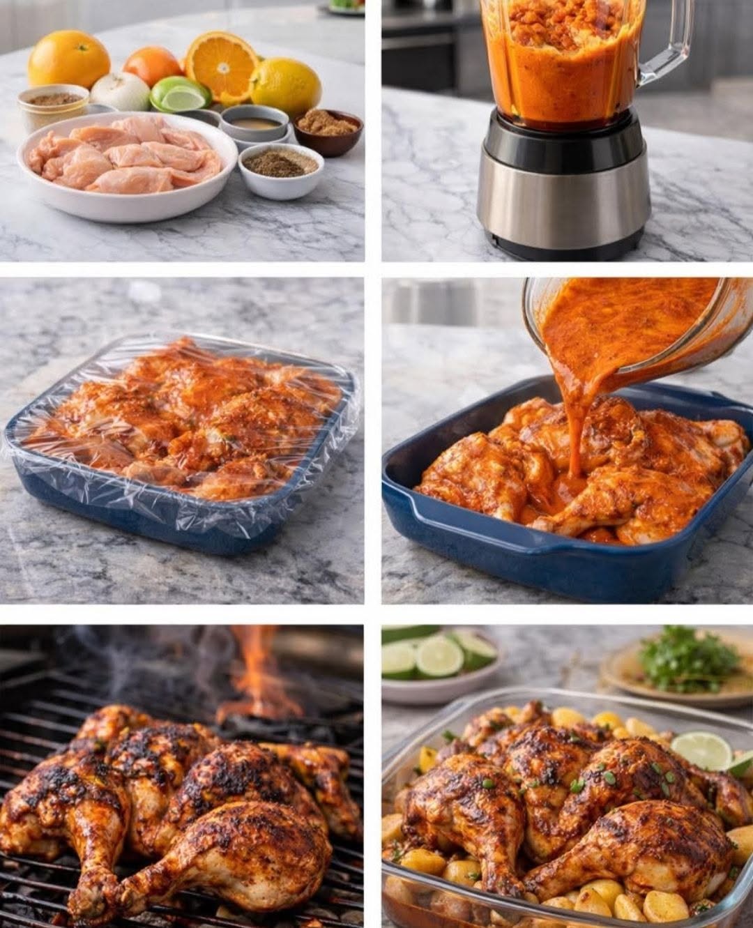 🔥 POLLO ADOBADO AL HORNO / PARRILLA 🍗🔥 (JUGOSO, ESPECIADO Y NIVEL RESTAURANTE 😮‍🔥)