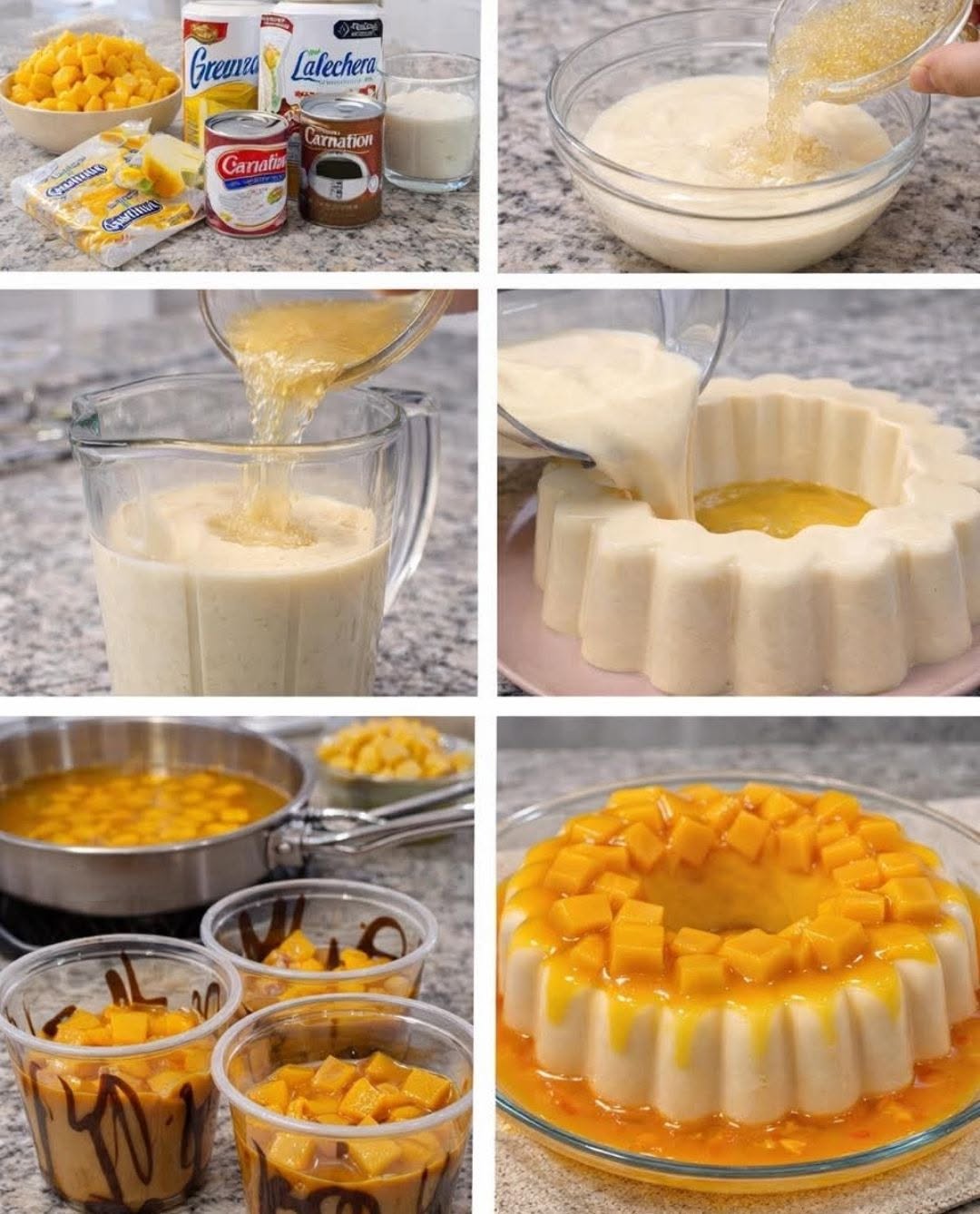 🔥 Gelatina cremosa de mango (tipo gourmet viral) 🔥