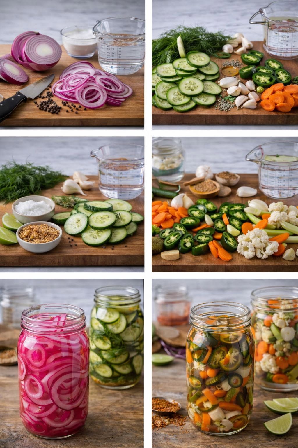 🥒🔥 4 Encurtidos Caseros (Fáciles y Virales)