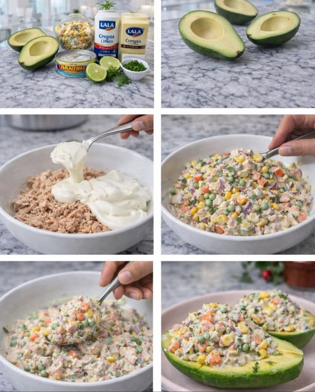 Aguacates rellenos cremosos estilo fresco 🥑✨🤤