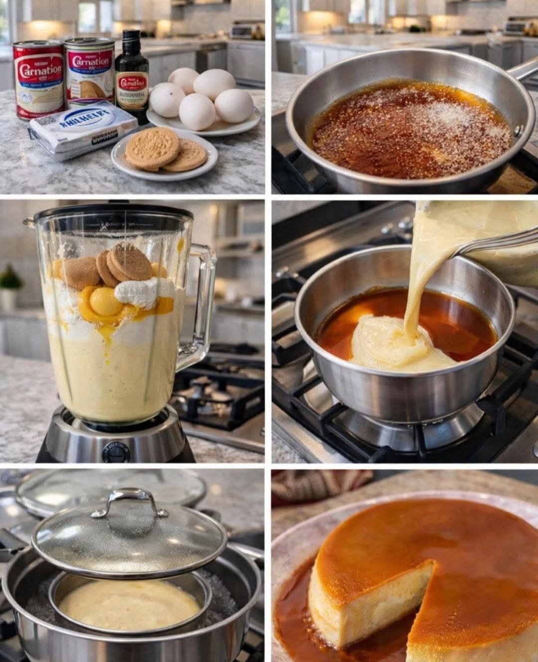 🍮 Flan Napolitano sin horno (cremoso y delicioso)