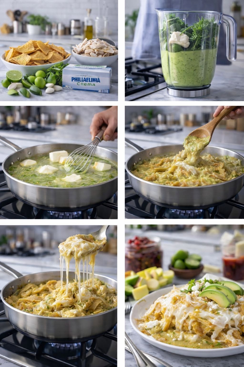 🥑🌶️ Chilaquiles Verdes Cremosos Estilo Restaurante