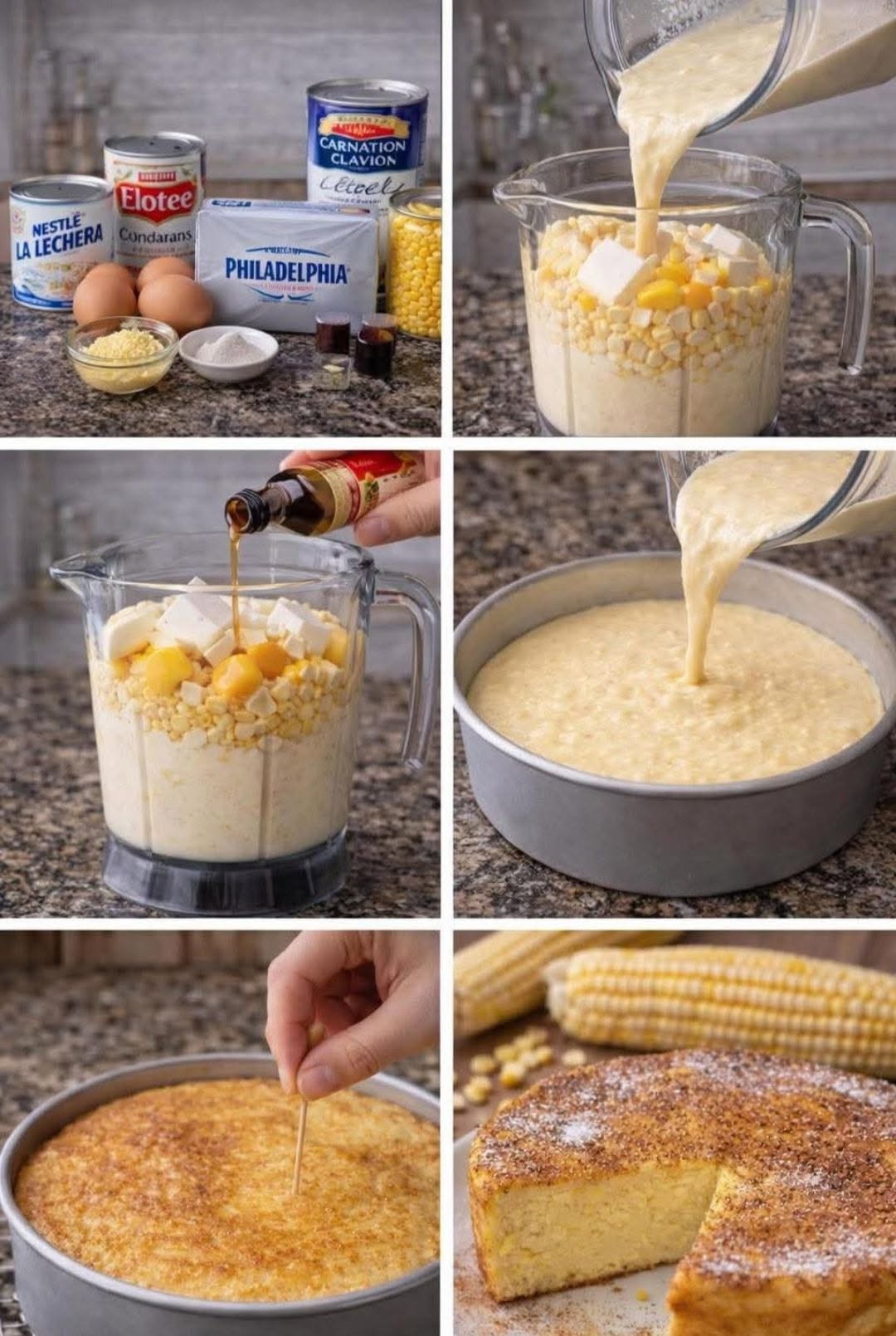 🌽 Pay de Elote con Queso Philadelphia (cremoso y alto en proteína)
