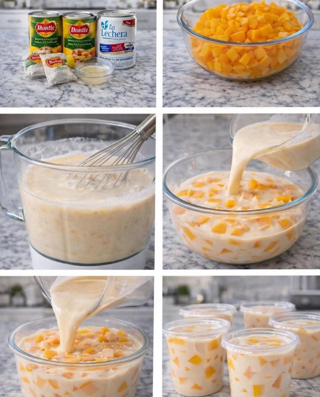 🍑 Gelatina cremosa de durazno con trozos
