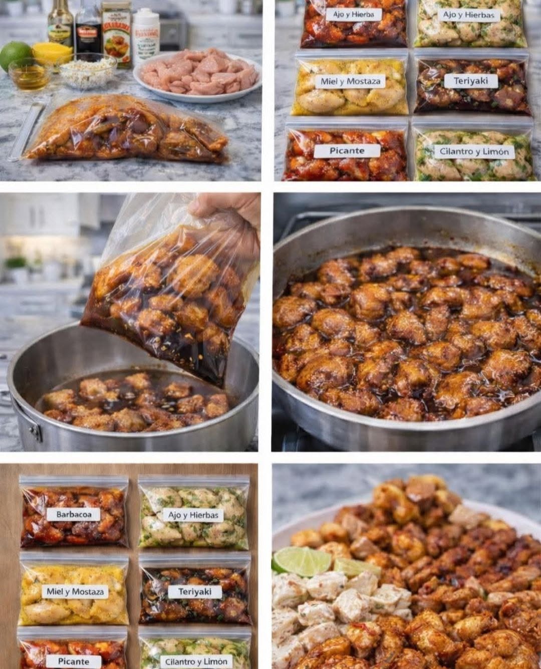 🔥 8 MARINADOS PARA POLLO (tipo bolsita listos para congelar 💰) 🔥