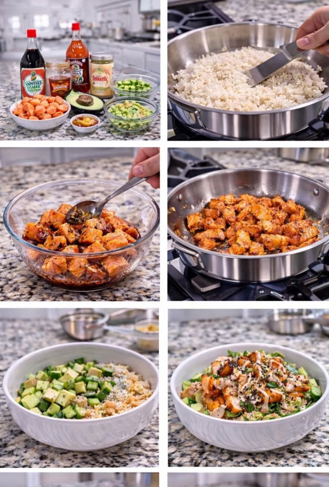 🔥 SALMÓN CRISPY RICE BOWL (viral, alto en proteína) 😮‍🔥🍣