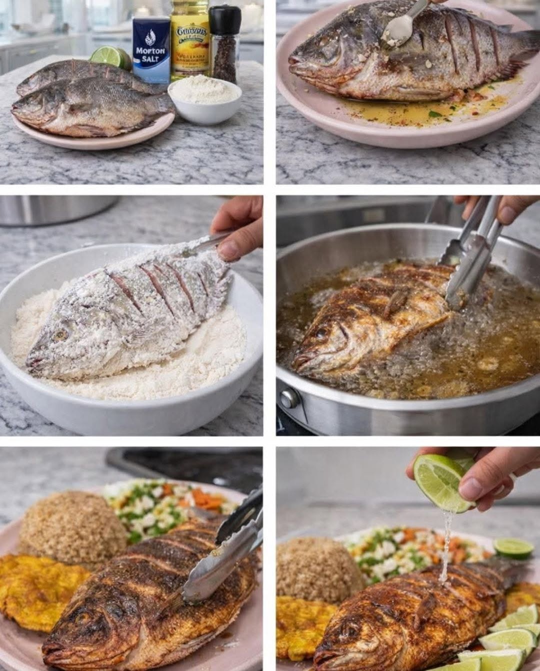 Mojarra frita estilo restaurante 🐟