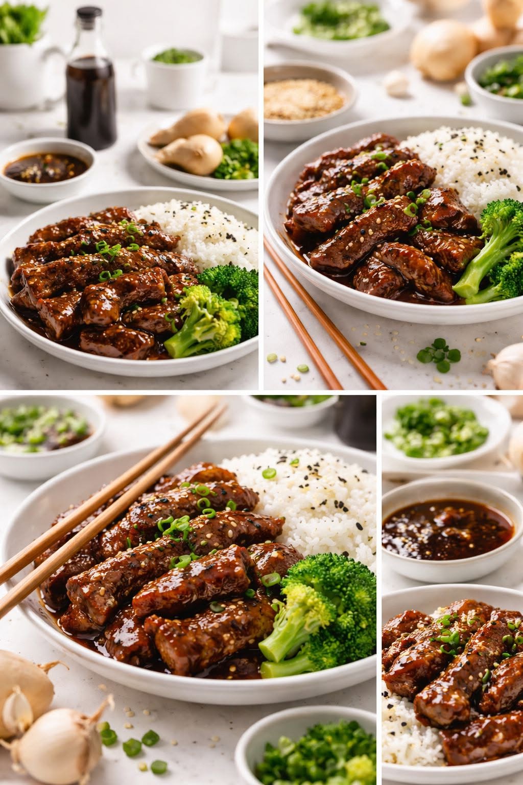 TERIYAKI CON ARROZ BLANCO 