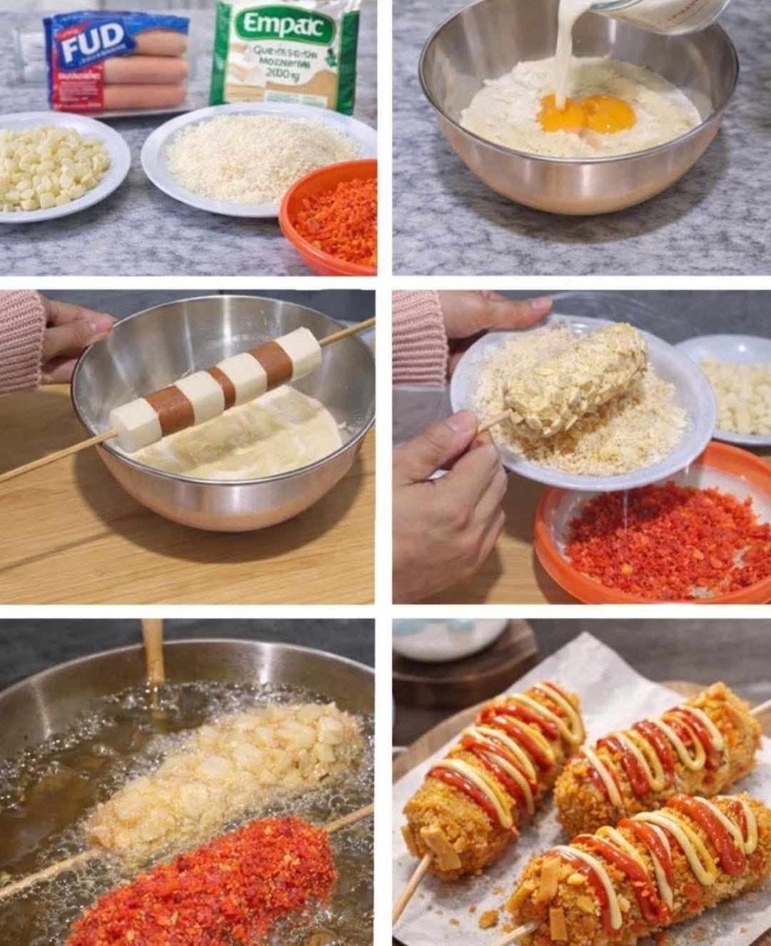 🌭✨ BANDERILLAS COREANAS CRUJIENTES (ESTILO STREET FOOD) 😋