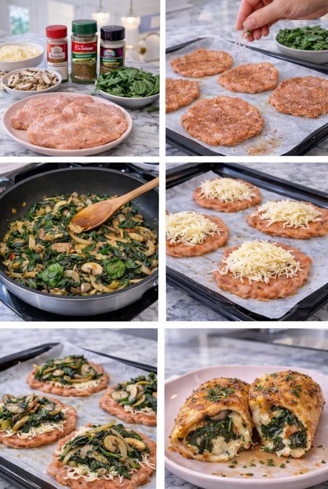 🍗 PECHUGA RELLENA DE ESPINACA Y QUESO (AL HORNO)