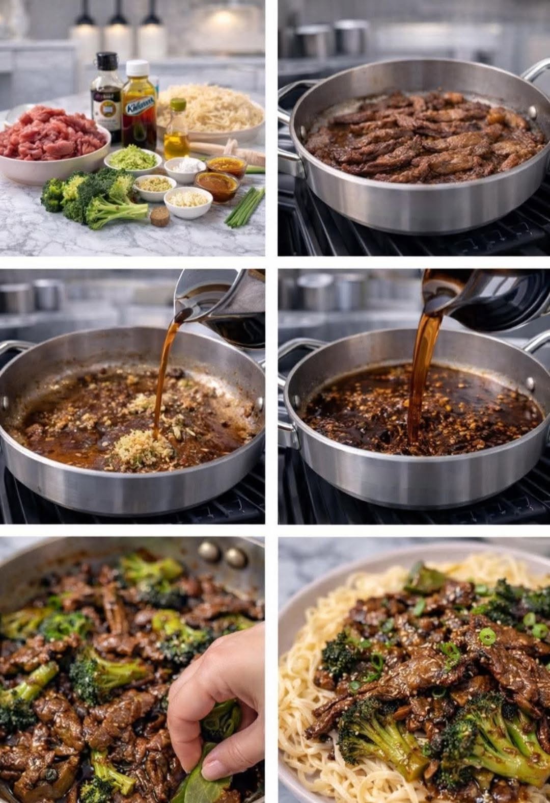 🍜 Sticky Beef con Brócoli (tipo asiático viral)