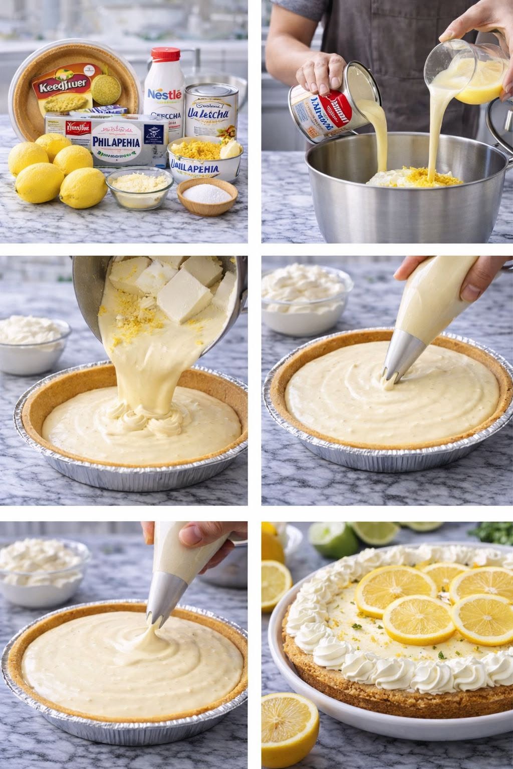 🍋🍰 PAY DE LIMÓN SIN HORNO ❄️✨