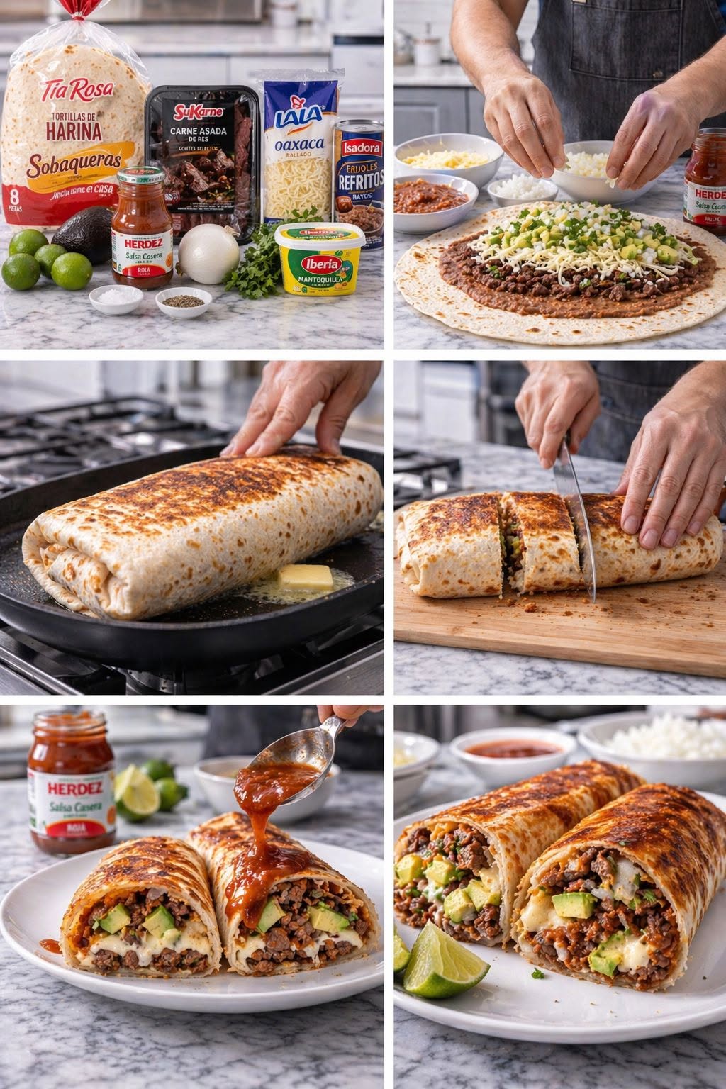 🌯🔥 BURRO PERCHERÓN ESTILO SONORA 🥩🧀