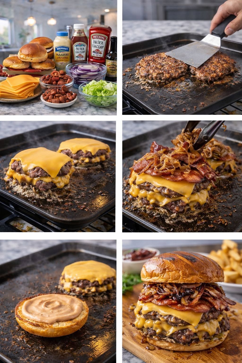🍔🔥 HAMBURGUESA DOBLE GOURMET ✨