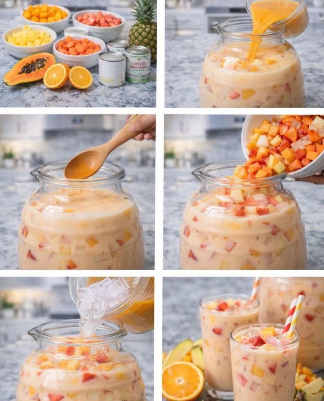 🔥 AGUA FRESCA CREMOSA TROPICAL (tipo fruta con leche 🤤🥭🍍) 🔥