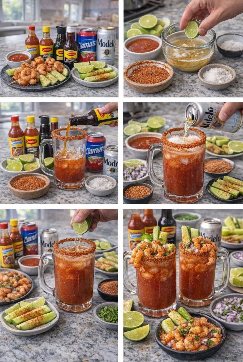 🔥 MICHELADA CON CAMARÓN ESTILO SINALOA (nivel viral 🤤🍺🍤) 🔥