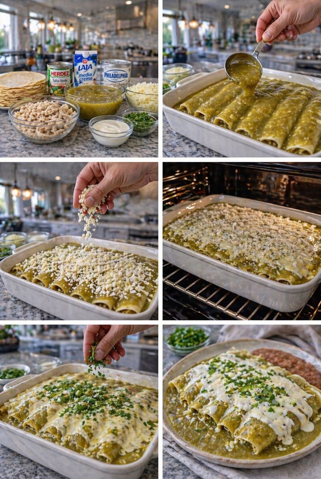 💚🧀 ENCHILADAS VERDES SUIZAS 🧀💚