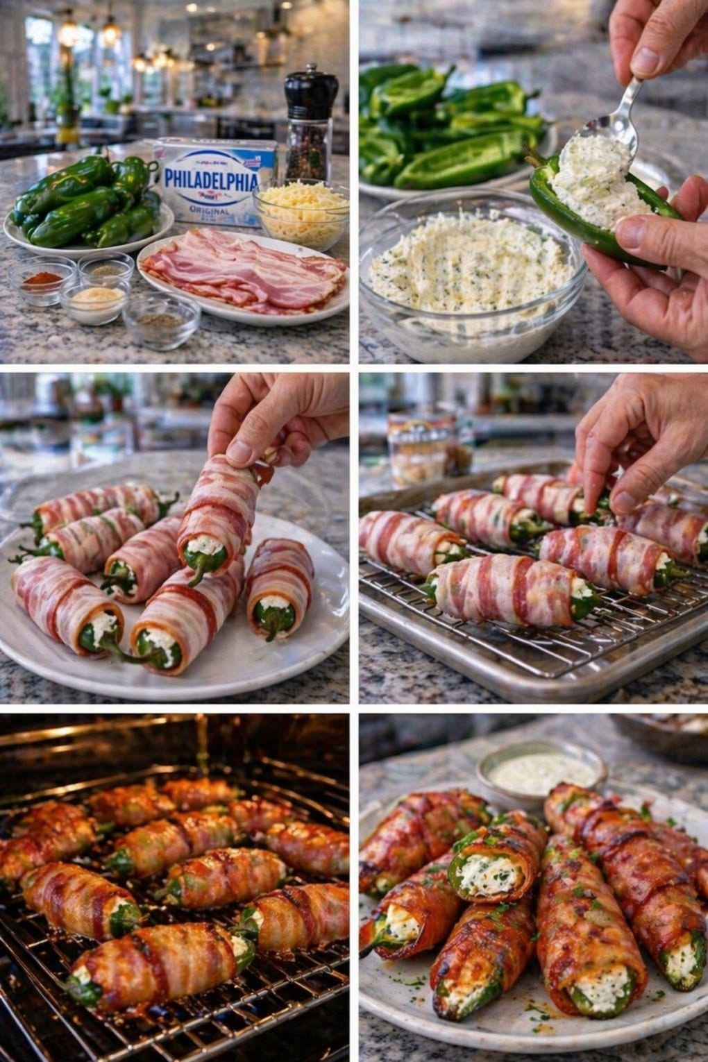 🌶️🥓 CHILES JALAPEÑOS RELLENOS DE PHILADELPHIA ENVUELTOS EN TOCINO 🥓🌶️
