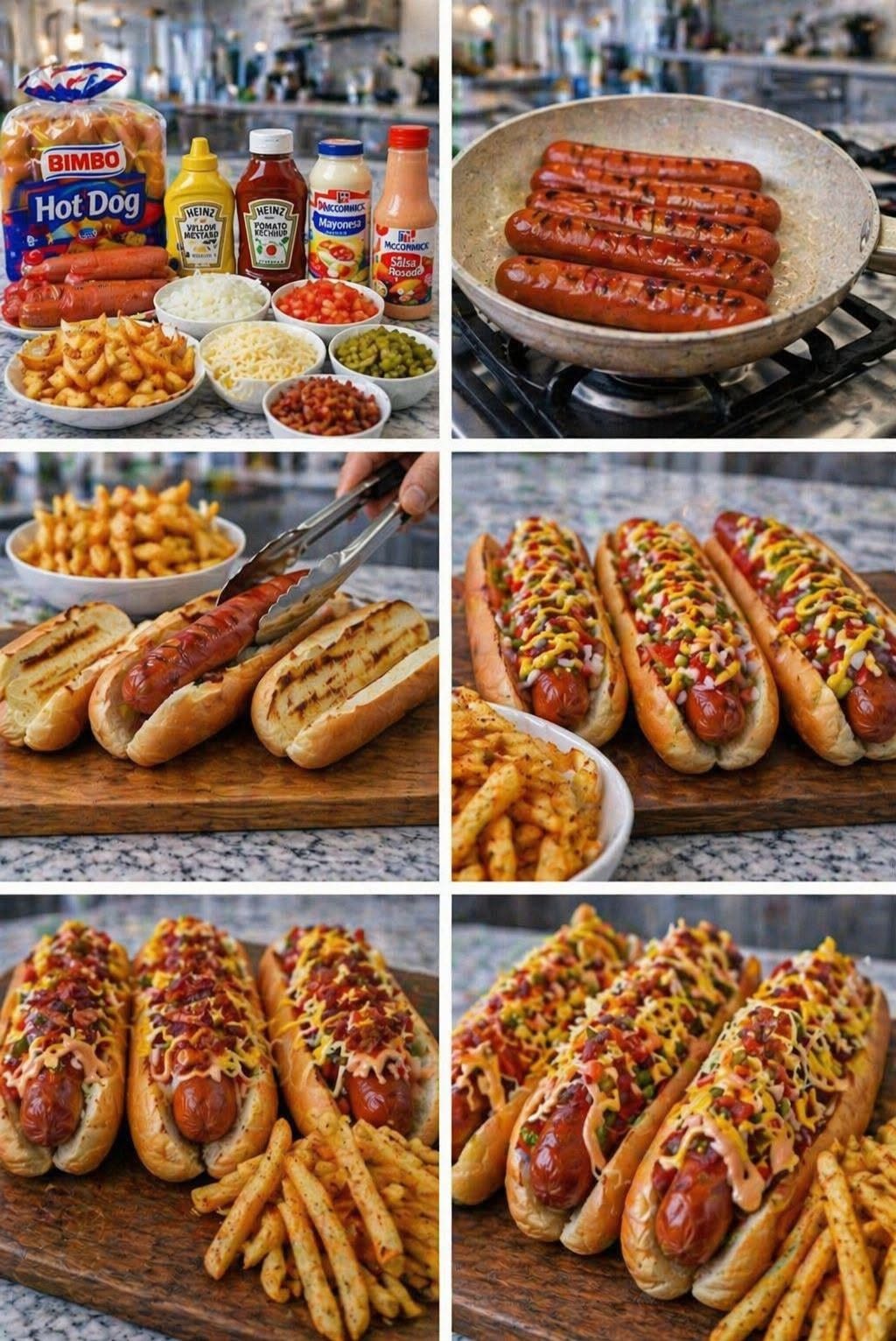 🌭🔥 HOT DOGS ESPECIALES CON PAPAS 🍟🔥