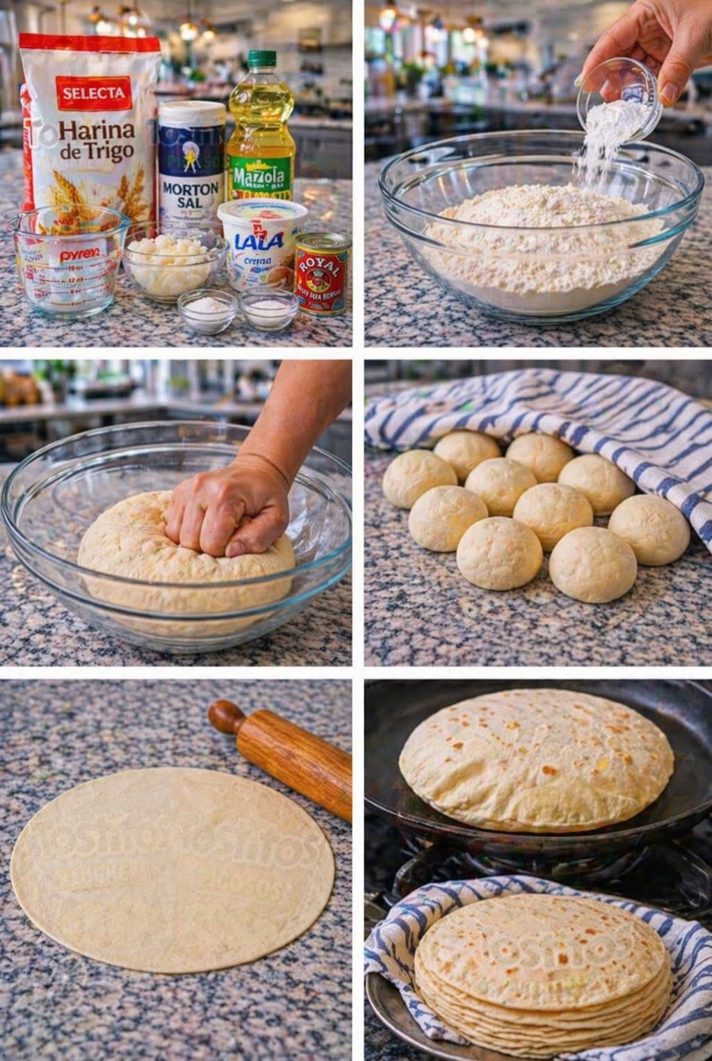 🌮✨ TORTILLAS DE HARINA SÚPER ESPONJOSAS HECHAS EN CASA 😍