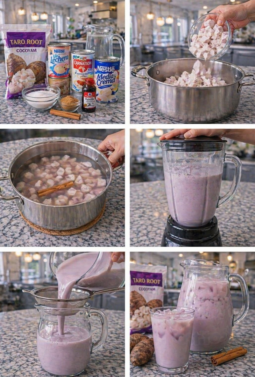 🥤💜 AGUA DE TARO CREMOSA Y DELICIOSA 😍