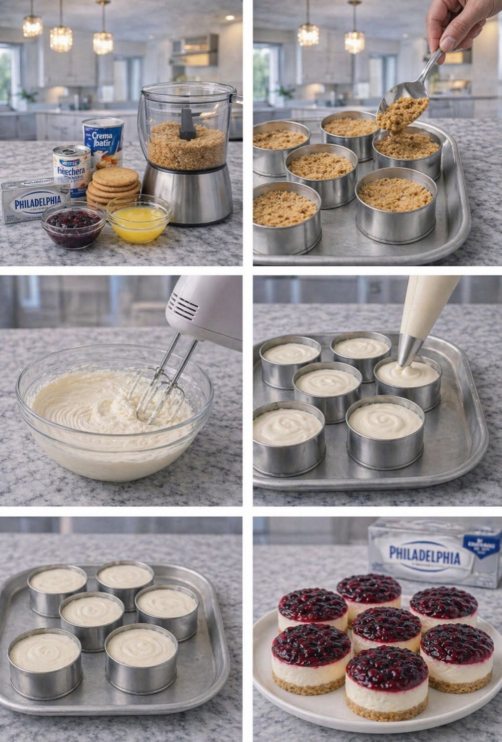 ✨ Pays Pequeños de Queso (Mini Cheesecake sin horno) ✨