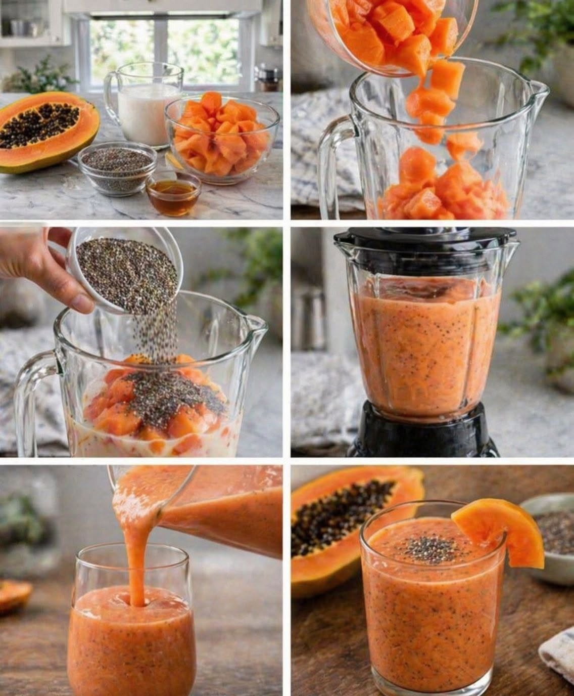 Licuado de Papaya con Chía para la Digestión Fit 🥭✨