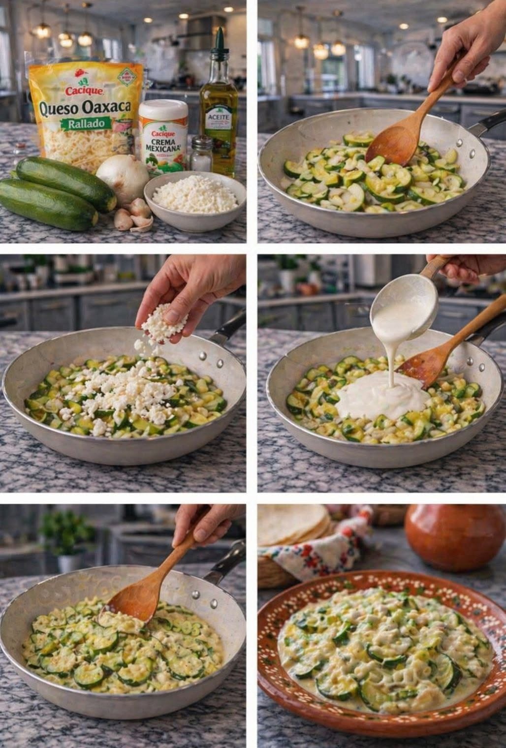 🧀🥒 Calabacitas con Queso Estilo Casero 😍✨