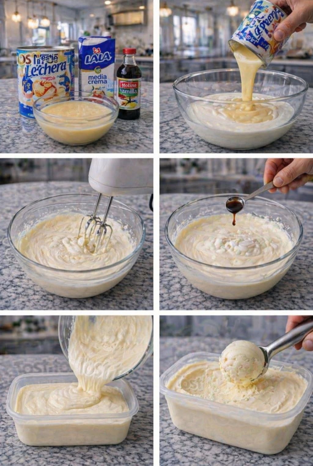 🍨✨ HELADO CASERO DE 3 INGREDIENTES (SÚPER CREMOSO) 😍❄️