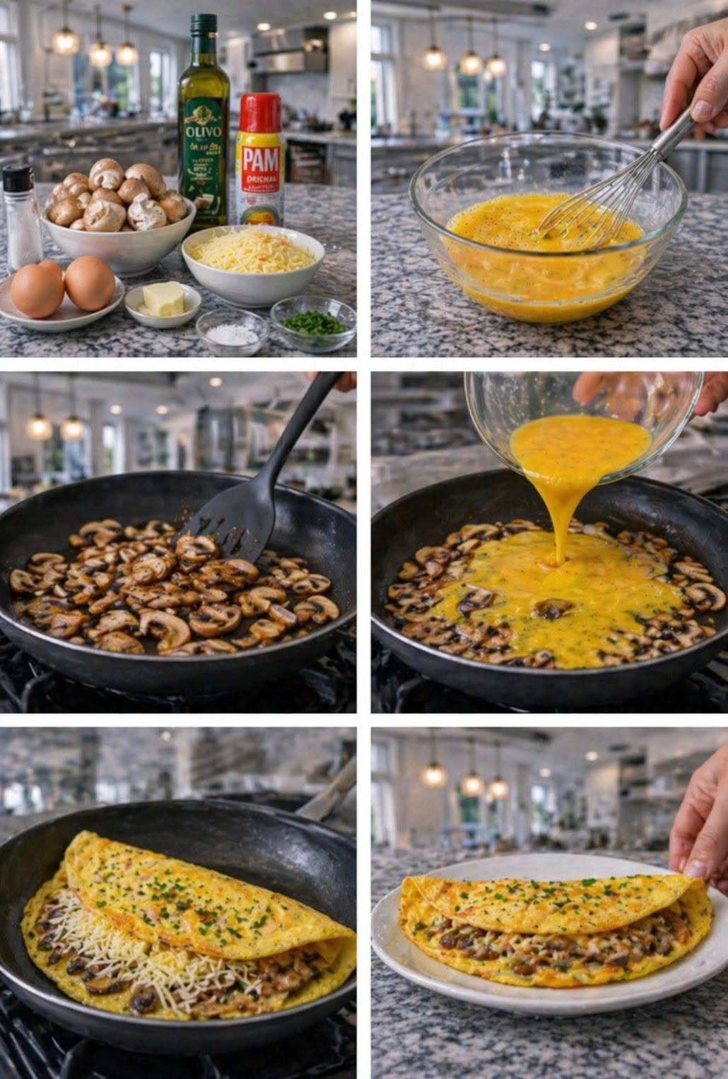 🍳🧀 OMELETTE DE CHAMPIÑONES Y QUESO 🧀🍳