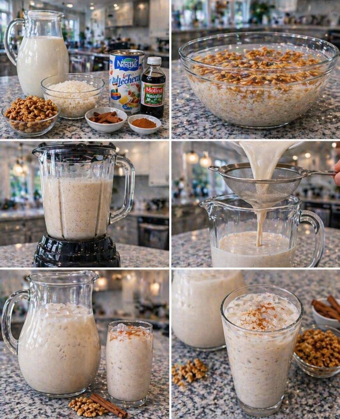 🥛🌰 AGUA DE HORCHATA CON NUEZ CREMOSA ❄️✨